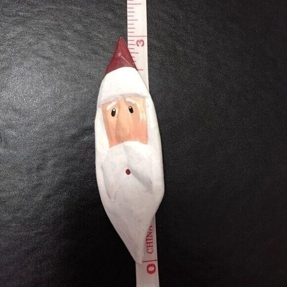 Vintage painted Santa Claus head brooch - Picture 7 of 8